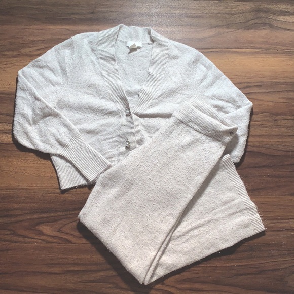 H&M Sweaters - Cozy Fuzzy Cardigan & Wide Leg Pant Set